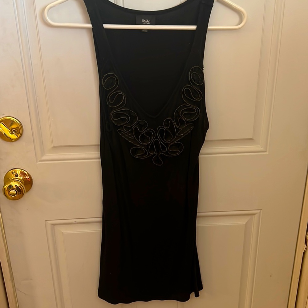 Mossimo Black Tank with Zipper Detail